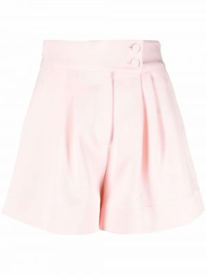 Pantaloni scurți cu talie înaltă plisate Styland roz