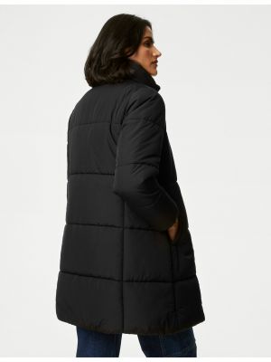 Prošívaný kabát Marks & Spencer černý