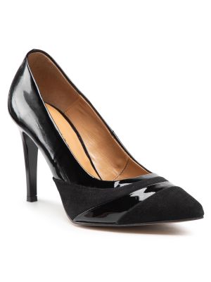 Полуотворени обувки с ток Sagan черно