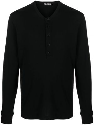 Kokvilnas džemperis no modāla Tom Ford melns