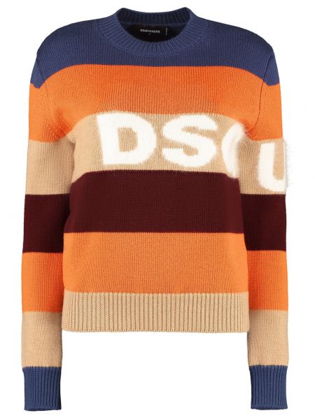 Шерстяной свитер в полоску Dsquared2