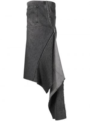 Asymetrické džínsové šaty Litkovskaya čierna