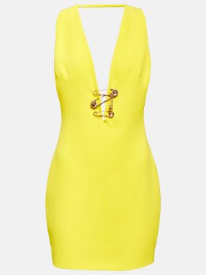 Копринена рокля Versace жълто