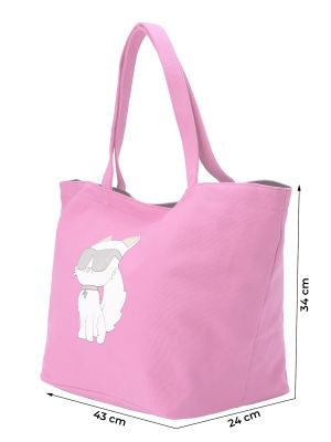 Τσάντα shopper Karl Lagerfeld ροζ