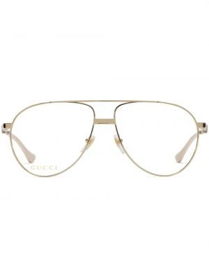 Naočale s printom Gucci Eyewear zlatna