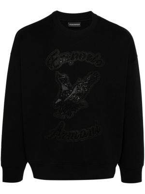 Sweatshirt mit spikes Emporio Armani schwarz