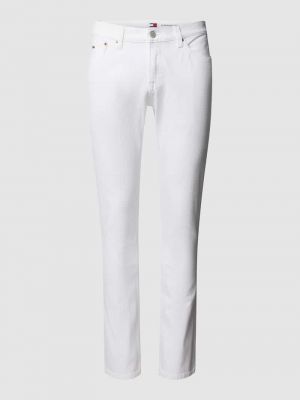 Jeansy skinny slim fit z kieszeniami Tommy Jeans białe