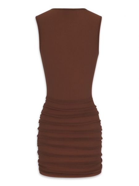 Mini-abito di tulle Saint Laurent marrone