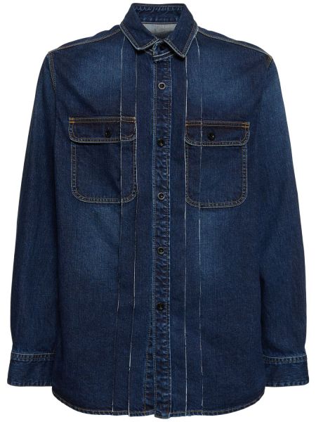 Camicia jeans di cotone Sacai blu