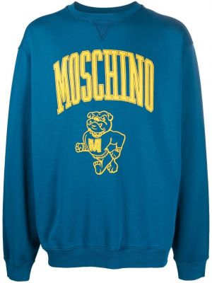 Trykt kort genser Moschino blå