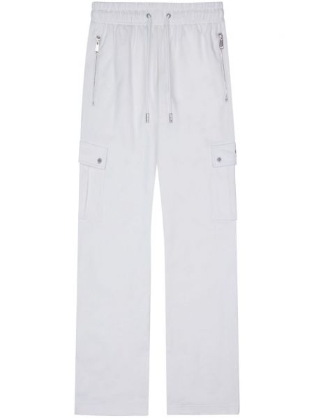 Pantalon cargo en coton avec poches Team Wang Design blanc