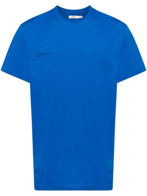 Bavlnené tričko s potlačou Pangaia modrá