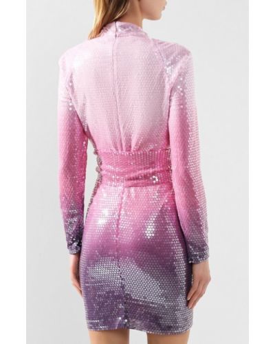Платье с пайетками Tom Ford розовое