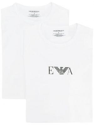 Trykt t-skjorte Emporio Armani hvit