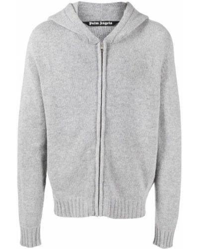 Hoodie con stampa Palm Angels grigio
