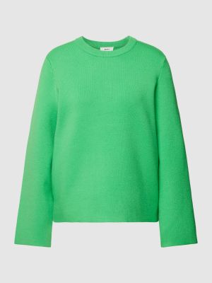 Dzianinowy sweter z wiskozy Object zielony