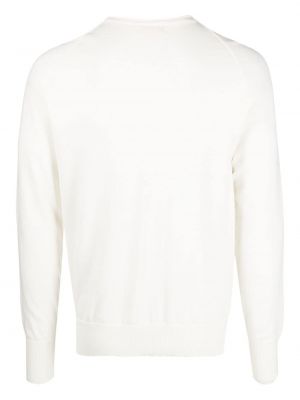 Dzianinowy sweter z okrągłym dekoltem Ma'ry'ya biały