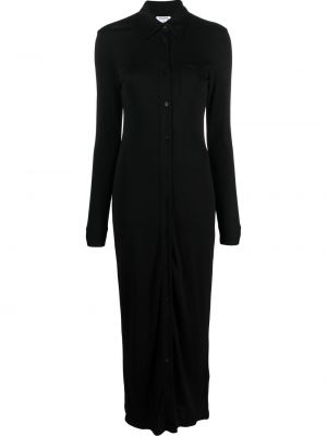 Jersey obleka z gumbi Filippa K črna