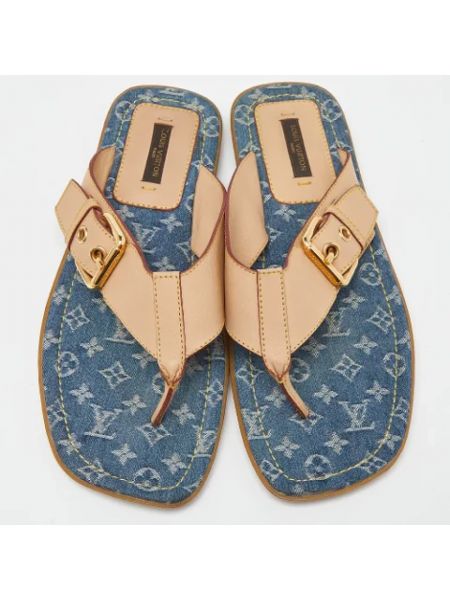 Sandalias de cuero Louis Vuitton Vintage azul