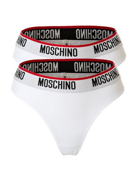 Хлопковые бикини Moschino Underwear белые