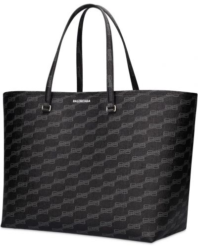 Kožna shopper torbica od umjetne kože Balenciaga crna