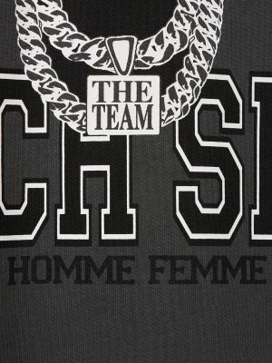 Tricou din bumbac Homme + Femme La negru