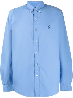 Dūnu kokvilnas krekls Polo Ralph Lauren zils