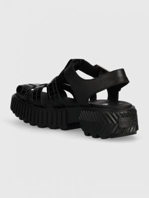 Kožené sandály na platformě Sorel černé