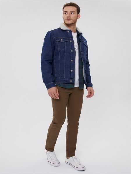 Бавовняна джинсова куртка Lee Cooper синя