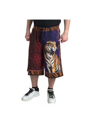 Pantalones cortos con rayas de tigre Dolce & Gabbana