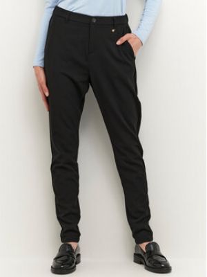 Voľné bavlnené priliehavé nohavice Culture - čierna