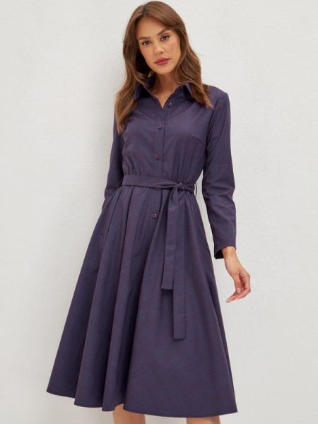Платье-рубашка сиринга фиолетовое