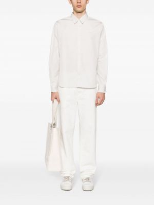 Bavlněné rovné kalhoty Carhartt Wip bílé
