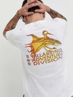 Koszulka bawełniana z nadrukiem Billabong biała