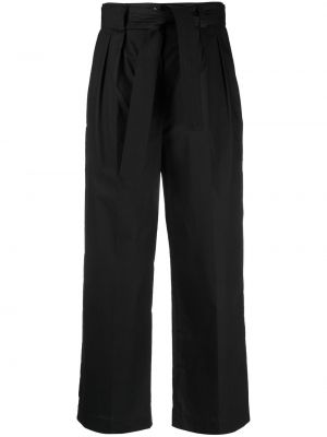 Spodnie sznurowane relaxed fit koronkowe Woolrich czarne