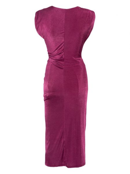 Drapiruotas midi suknele Essentiel Antwerp violetinė