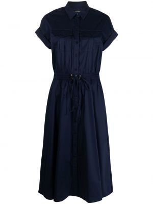 Kokvilnas kleita Lauren Ralph Lauren zils