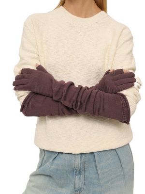 Шерстяные перчатки Rick Owens фиолетовые
