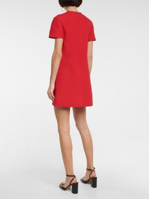 Mini vestido de seda de crepé Valentino rojo