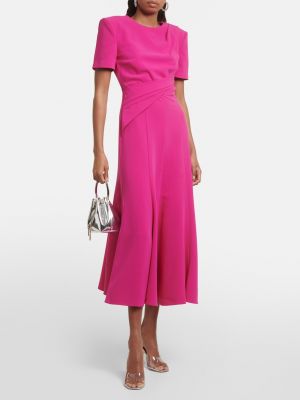 Платье миди с драпировкой Roland Mouret фиолетовое