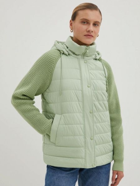 Утепленная демисезонная куртка Finn Flare зеленая