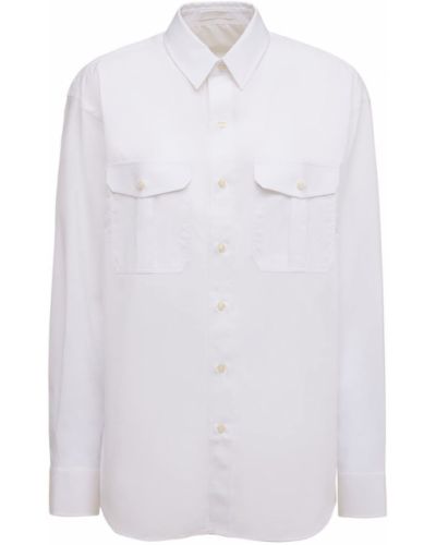 Koszula bawełniana oversize Wardrobe.nyc biała
