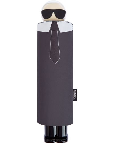 Зонт с аппликацией Karl Lagerfeld, черный