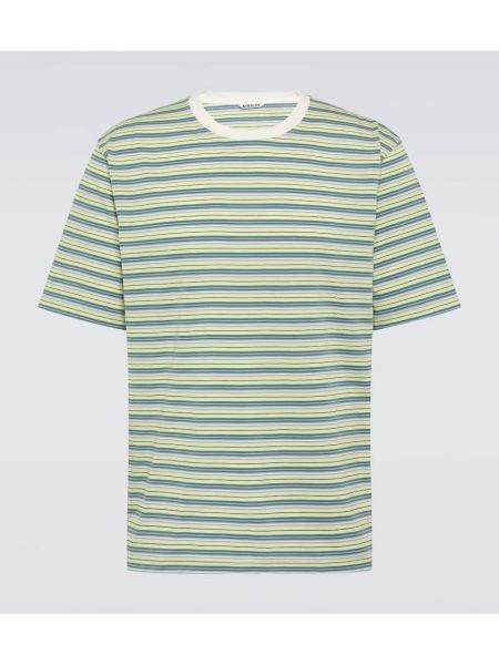 Camiseta de gasa de algodón a rayas Auralee verde
