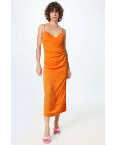 Midi šaty Recc oranžová