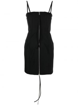 Cipzáras ujjatlan mini ruha Blumarine fekete