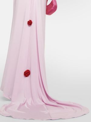 Vestito lungo a fiori Magda Butrym rosa