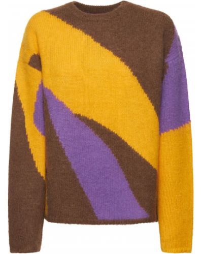 Вълнен пуловер от алпака вълна Nagnata кафяво