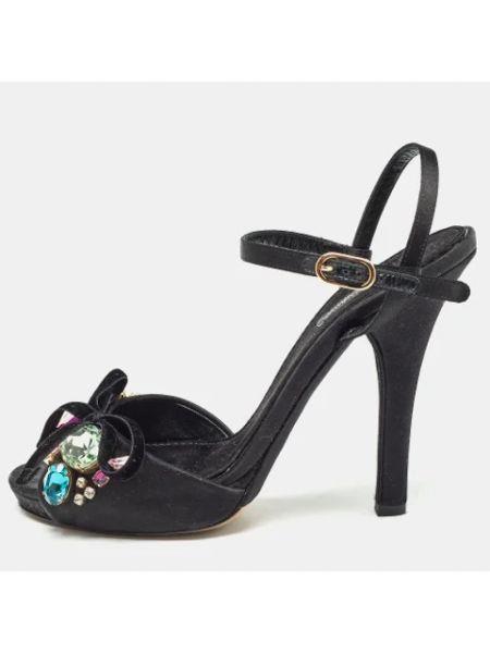 Sandalias de raso Dolce & Gabbana Pre-owned negro
