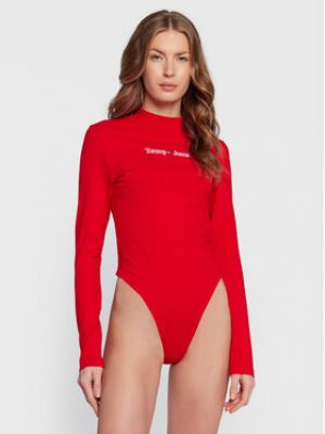 Body slim Tommy Jeans rouge